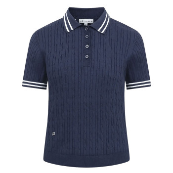 Polo Classic Cable Navy Femme