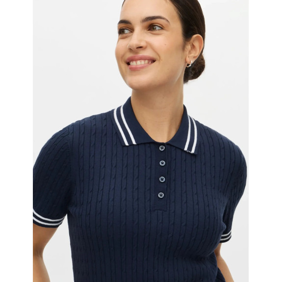 Polo Classic Cable Navy Femme