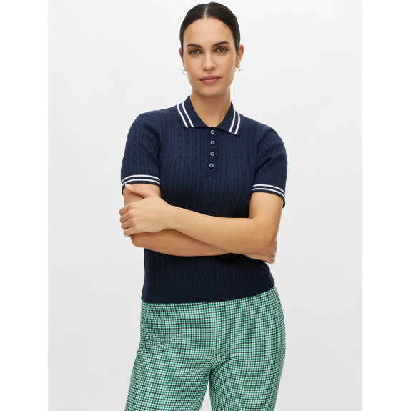 Polo Classic Cable Navy Femme