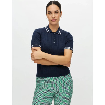 Polo Classic Cable Navy Femme