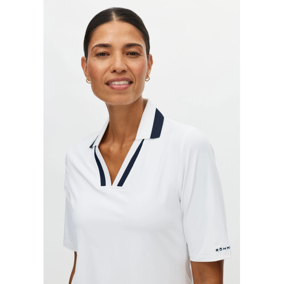 Polo Essential White Navy Femme