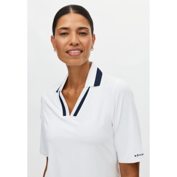 Polo Essential White Navy Femme