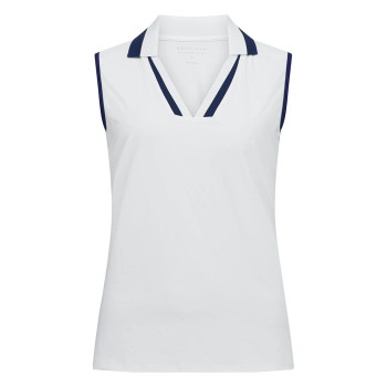 Polo sans manches Essential White Navy Femme