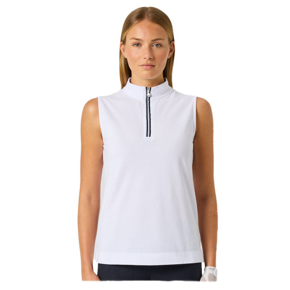 Polo sans manches Kim White Femme