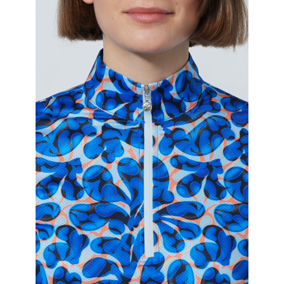 Pull 1/4 Zip Sheermotion Artsy Leaf Femme