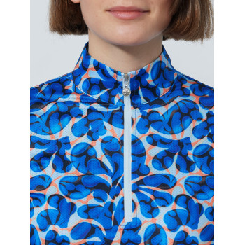 Pull 1/4 Zip Sheermotion Artsy Leaf Femme