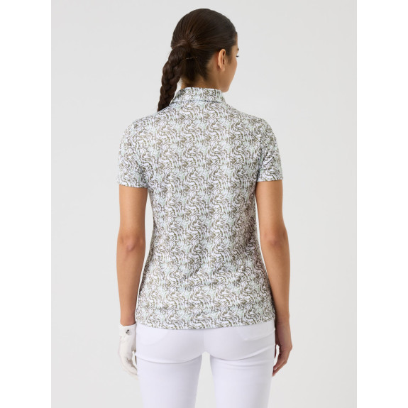 Polo Dull Printed Abstract Swirl Femme