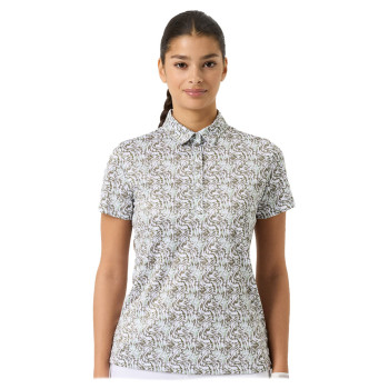 Polo Dull Printed Abstract Swirl Femme