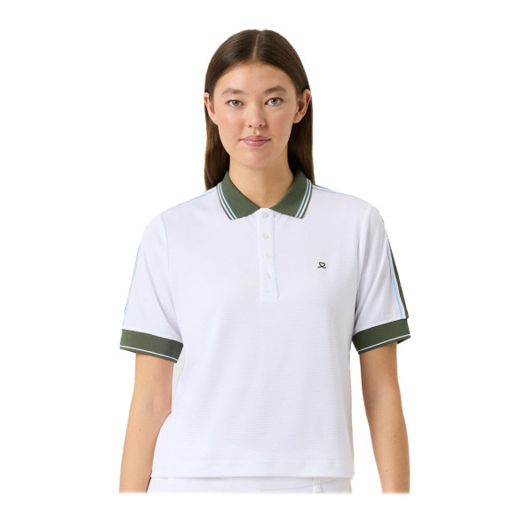 Polo Cropped White Femme
