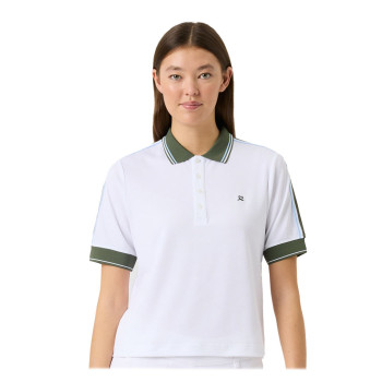 Polo Cropped White Femme