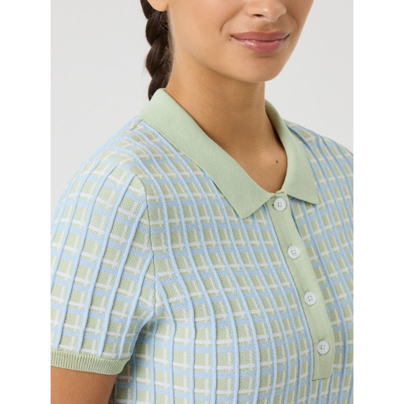 Polo Knit Muted Pistachio Femme