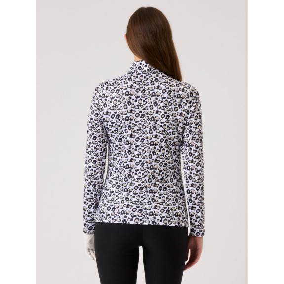 Pull 1/4 Zip Sheermotion Leo Contrast Femme