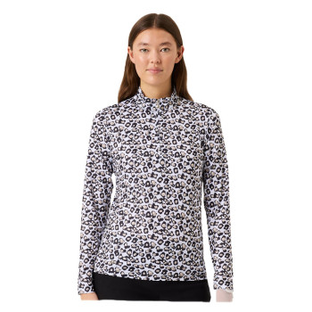 Pull 1/4 Zip Sheermotion Leo Contrast Femme