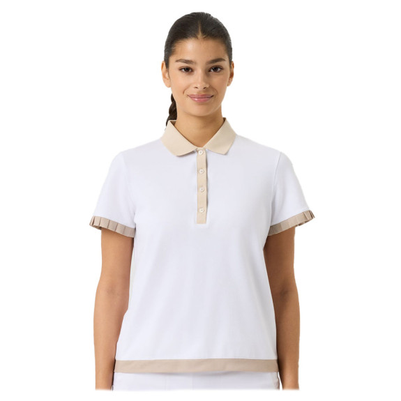 Polo Pleat White Femme