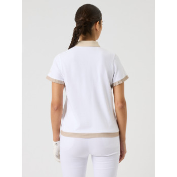 Polo Pleat White Femme 2