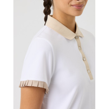 Polo Pleat White Femme