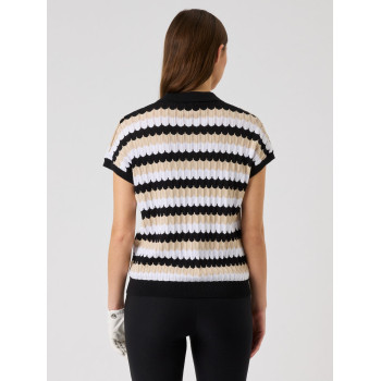 Polo Zigzag Black Femme 2