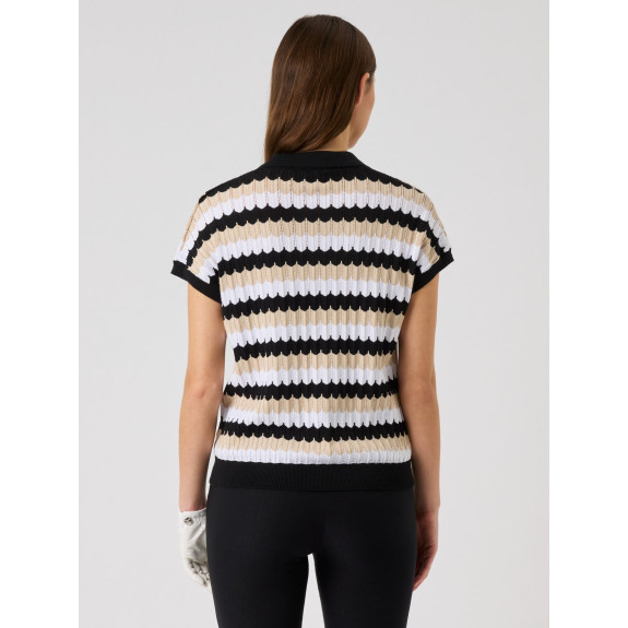 Polo Zigzag Black Femme
