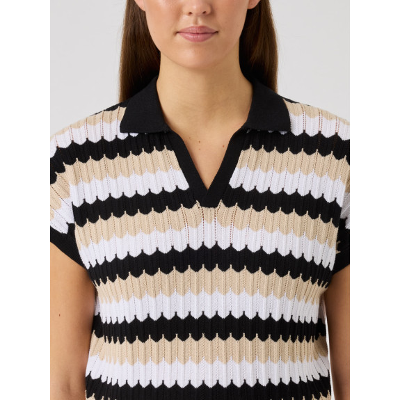 Polo Zigzag Black Femme