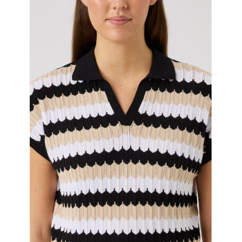 Polo Zigzag Black Femme