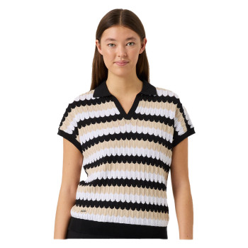 Polo Zigzag Black Femme