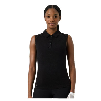 Polo sans manches Fancy Black Femme