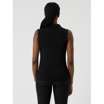 Polo sans manches Fancy Black Femme