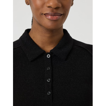 Polo sans manches Fancy Black Femme
