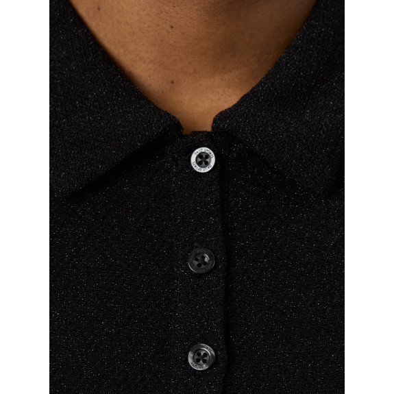 Polo sans manches Fancy Black Femme