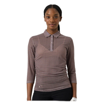 Polo manches 3/4 Breeze Abstract Wave Femme