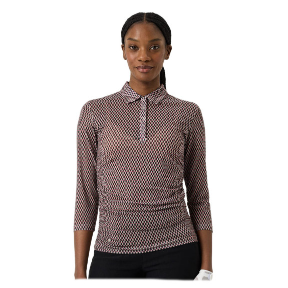 Polo manches 3/4 Breeze Abstract Wave Femme