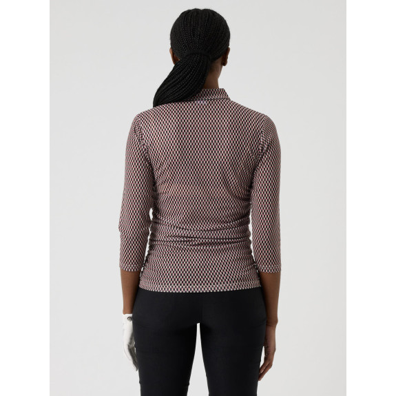 Polo manches 3/4 Breeze Abstract Wave Femme