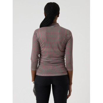 Polo manches 3/4 Breeze Abstract Wave Femme