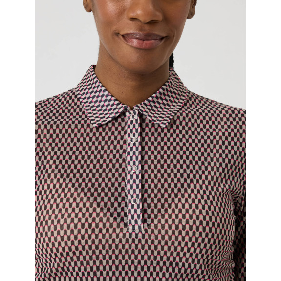 Polo manches 3/4 Breeze Abstract Wave Femme