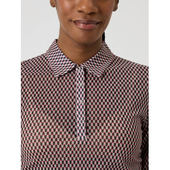 Polo manches 3/4 Breeze Abstract Wave Femme