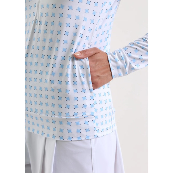 Pull Demi Zip Trisha Azure Femme