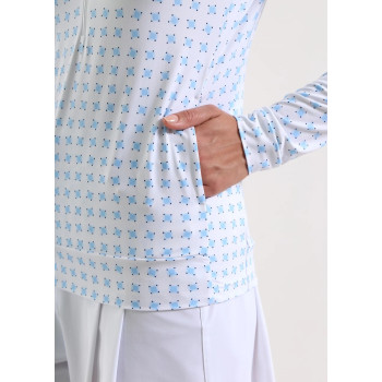 Pull Demi Zip Trisha Azure Femme