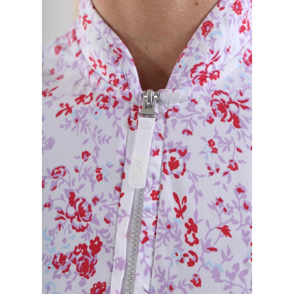 Polo 1/4 Zip Antigua Lilac Bloom Femme