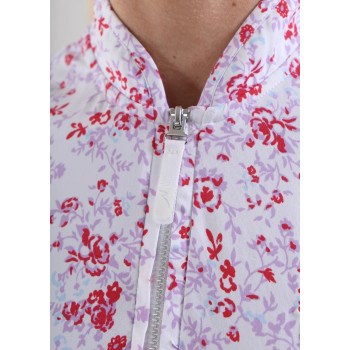Polo 1/4 Zip Antigua Lilac Bloom Femme