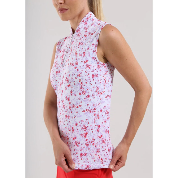 Polo 1/4 Zip Antigua Lilac Bloom Femme