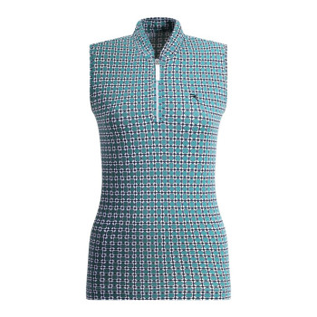 Polo 1/4 Zip Antigua Emerald Gems Femme