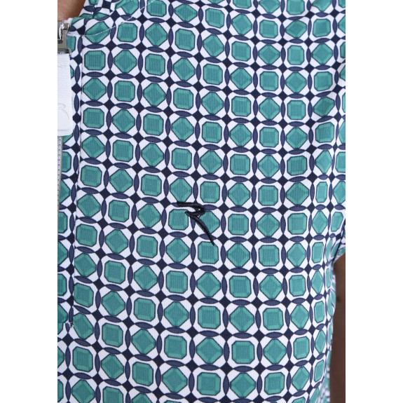 Polo 1/4 Zip Antigua Emerald Gems Femme