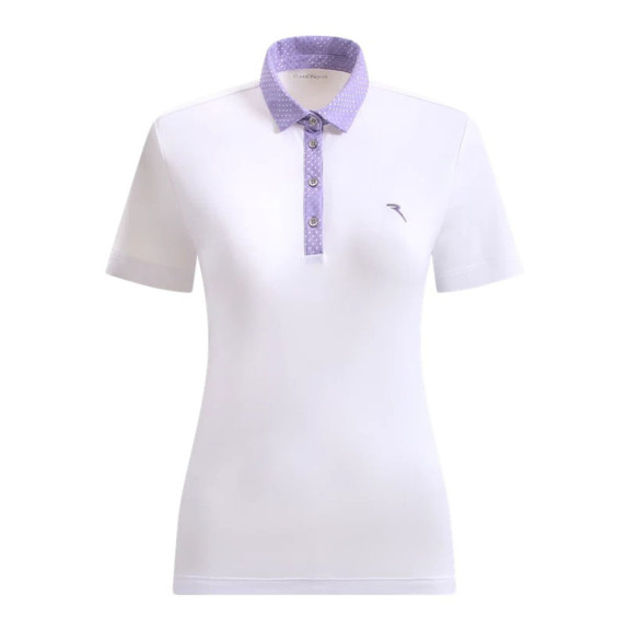 Polo Abir Lilac Microprint Femme