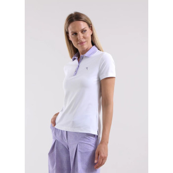 Polo Abir Lilac Microprint Femme 2