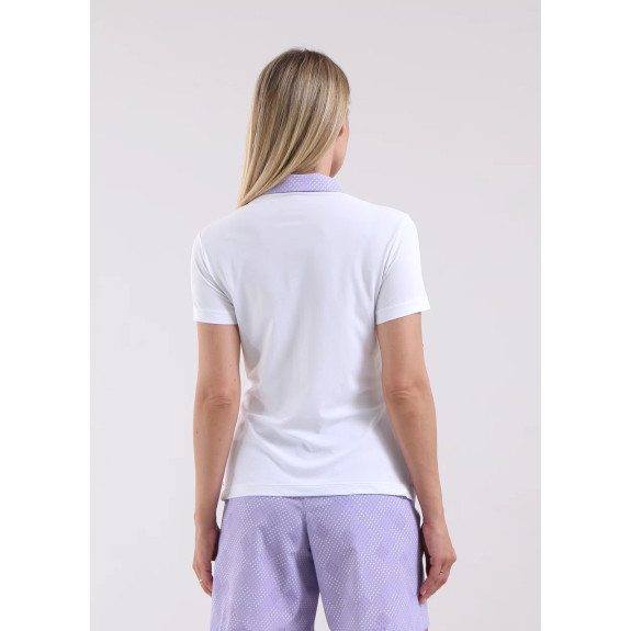 Polo Abir Lilac Microprint Femme