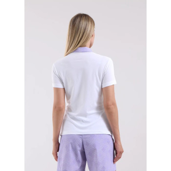 Polo Abir Lilac Microprint Femme