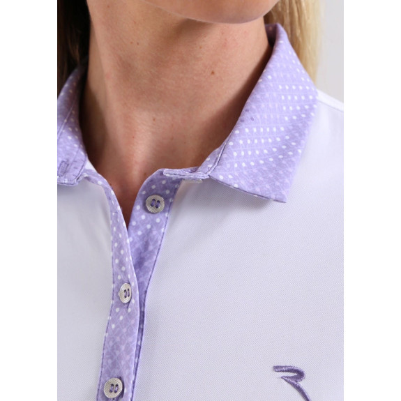 Polo Abir Lilac Microprint Femme