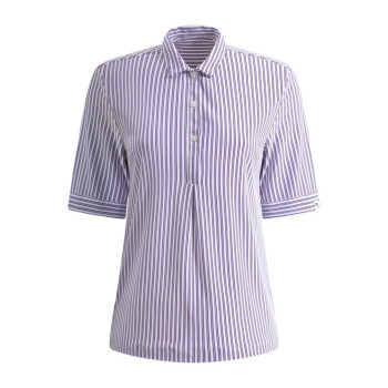 Polo Alissa White-Lilac Lines Femme