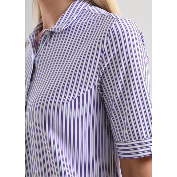 Polo Alissa White-Lilac Lines Femme