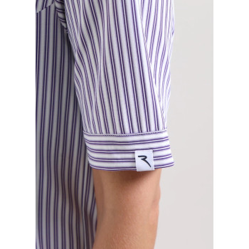 Polo Alissa White-Lilac Lines Femme